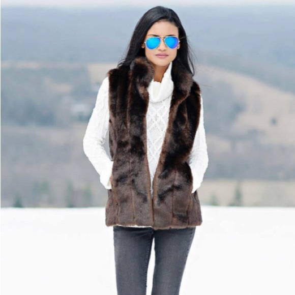 Donna Salyers Fabulous Furs Faux Fur Vest - Picture 1 of 4